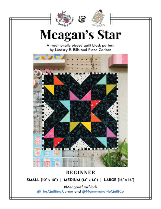 Meagan's Star Quilt Block Pattern (PDF)