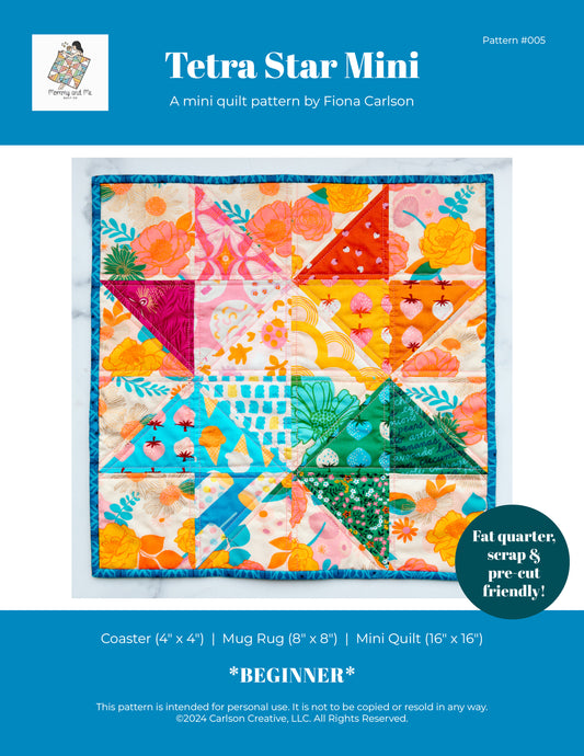 Tetra Star Mini Quilt Pattern