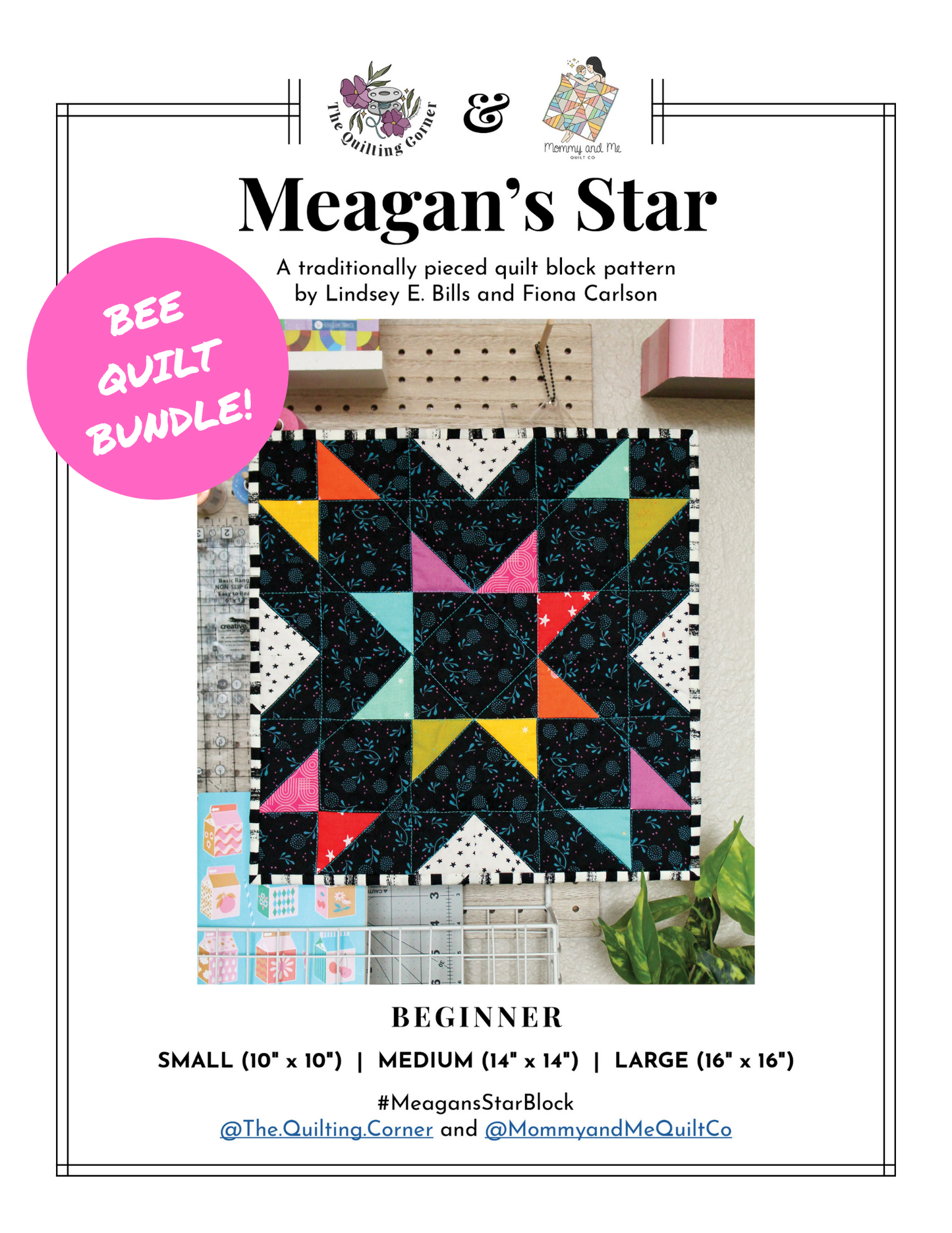 Meagan's Star Quilt Block Pattern (PDF) - Bee Bundle *SAVE $49!