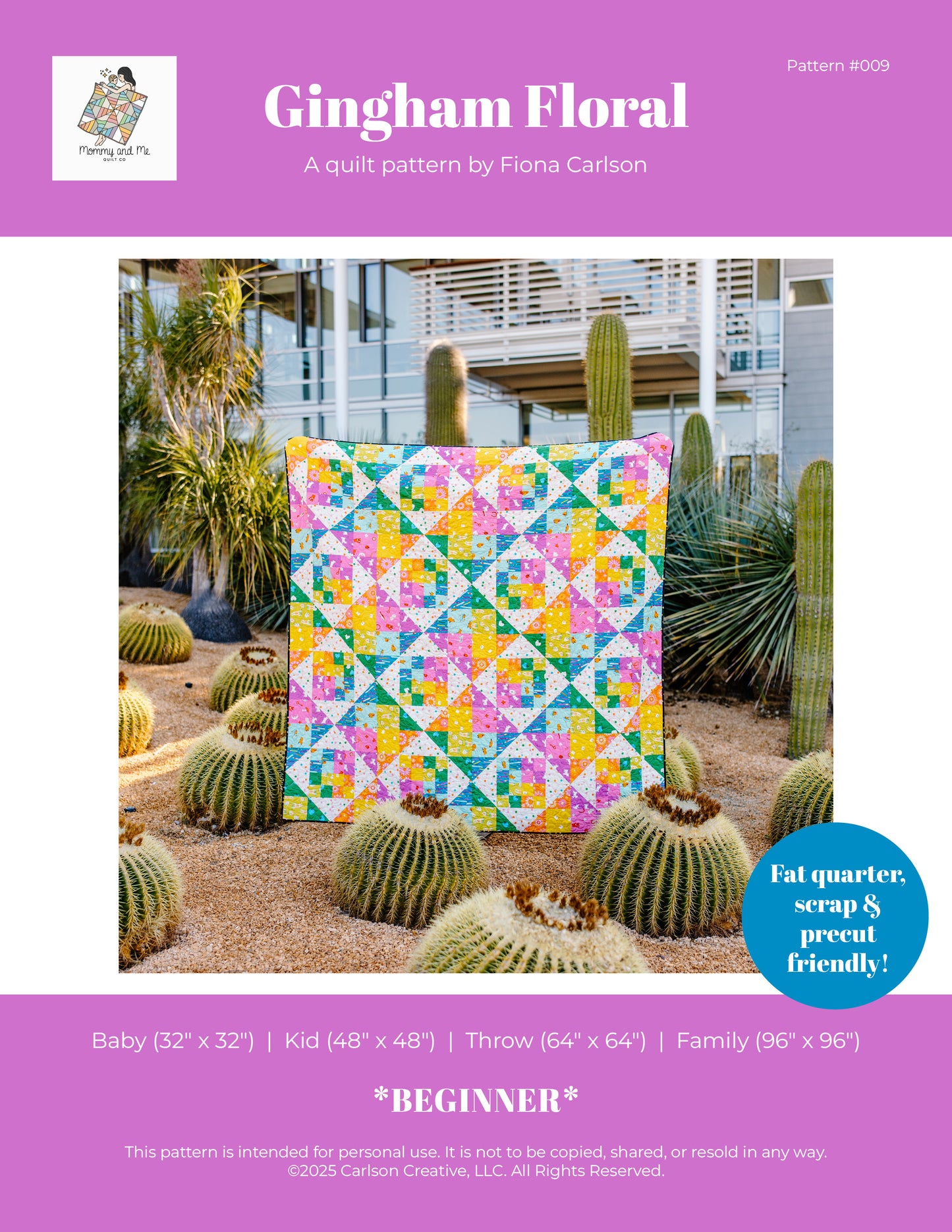 Gingham Floral Quilt Pattern